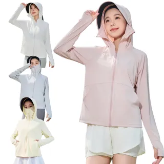 【MUAN】黑膠原紗透氣防曬衣 輕薄冰感連帽防曬服 健身運動外套 防曬外套(UPF50+ 防紫外線)