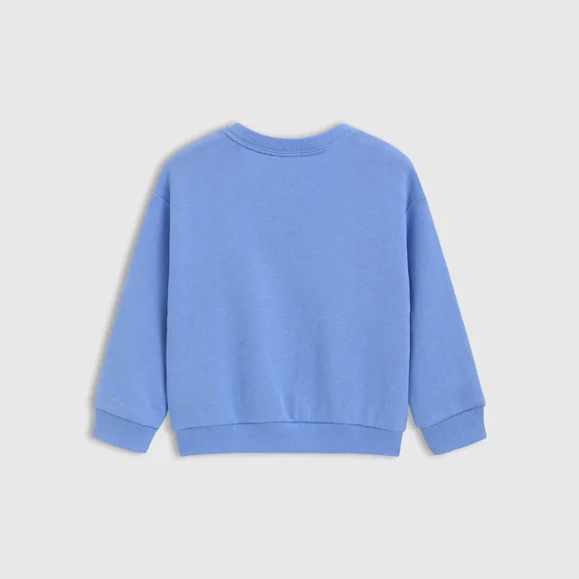 【GAP】男幼童裝 Logo印花圓領大學T-藍色(744757)