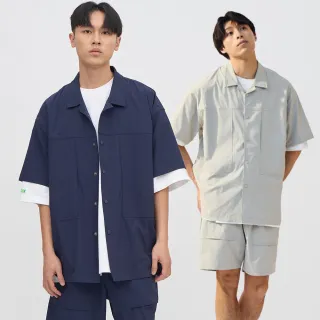 【plain-me】OOPLM 山系壓釦襯衫 短袖 休閒上衣(男襯衫 女襯衫 襯衫 OPM3302-251)