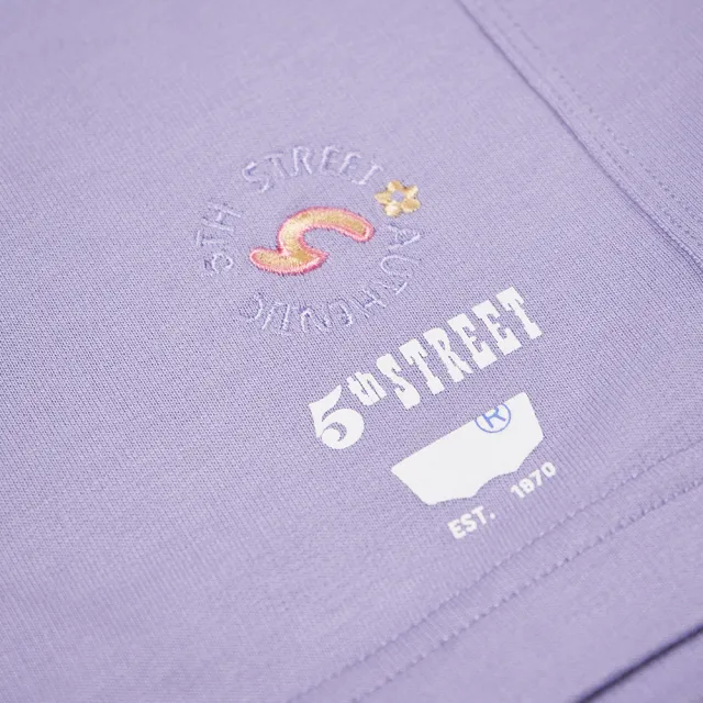 【5th STREET】雙11 女裝 短褲 棉質 休閒褲 紫色(927028)