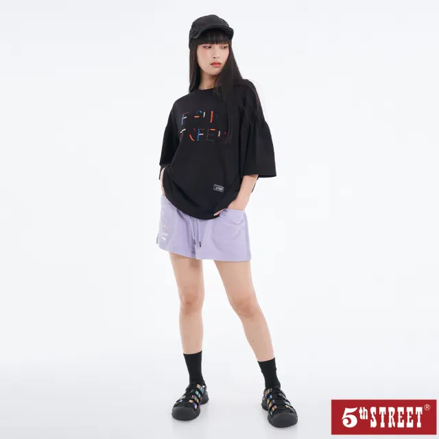 【5th STREET】雙11 女裝 短褲 棉質 休閒褲 紫色(927028)