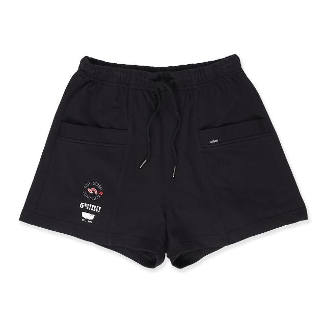 【5th STREET】女裝 短褲 棉質 休閒褲 黑色(927028)