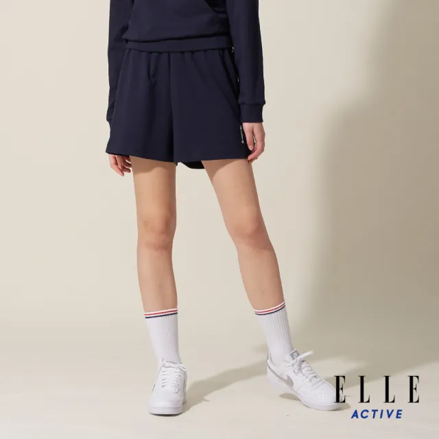 【ELLE ACTIVE】女款 休閒涼爽短褲-深藍色(EA24M2W3003-39)