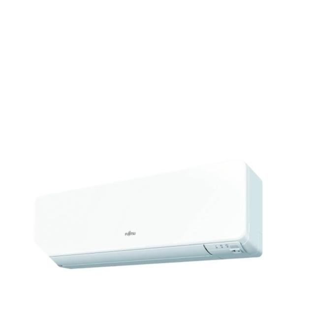 FUJITSU 富士通 ASCG040KGTA 分離式冷暖變頻冷氣，適用 5-7 坪空間，冷房能力 4.1 kW、暖房能力 5.3 kW，CSPF 第一級能源效率，採用環保 R32 冷媒。室內機尺寸 280×980×240 mm，重 12.5 kg；室外機尺寸 632×799×290 mm，重 38 kg。全機及壓縮機保固 10 年，產地泰國，220V 室外供電，上/下吹出風口，BSMI 許可 R51200，優質選擇提升居家舒適。