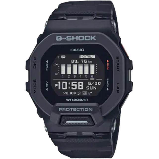 【CASIO 卡西歐】G-SHOCK 手機藍牙連線功能計步多功能運錶 新年 禮物(GBD-200-1/速)