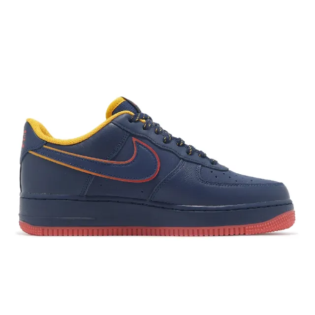 【NIKE 耐吉】休閒鞋 Air Force 1 07 LV8 Retro Pack 深藍 紅 黃 男鞋 AF1(HV5752-410)