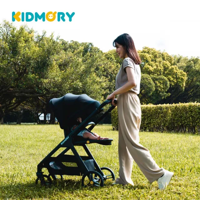 【KIDMORY】雷萌車_自動秒收雙向推車(嬰兒推車 新生兒推車 雙向可平躺 秒收推車 機邊託運KM-622)