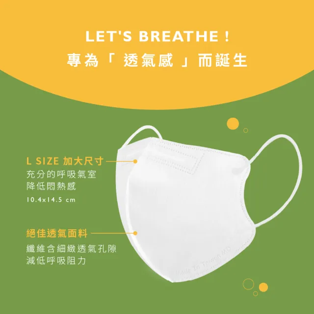 【康菲COMFIZ】康菲成人3D立體醫療口罩/共三盒(L有鼻樑壓條/單片包裝/輕薄透氣大版型少摩擦)