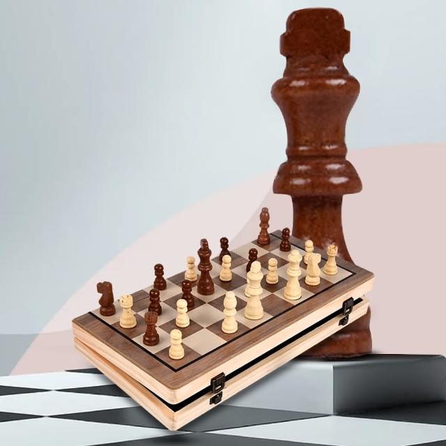 原木質感棋盤 西洋棋 棋盤 國際象棋(實木高檔套裝 可摺疊 比賽專用 大號兒童棋盤西洋棋)
