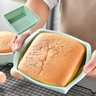 【居家烤烤】正方形矽膠蛋糕模具(DIY手作 易脫模 派盤 烤模 巧克力 手作 磅蛋糕 吐司模 烤箱 麵包 廚房)