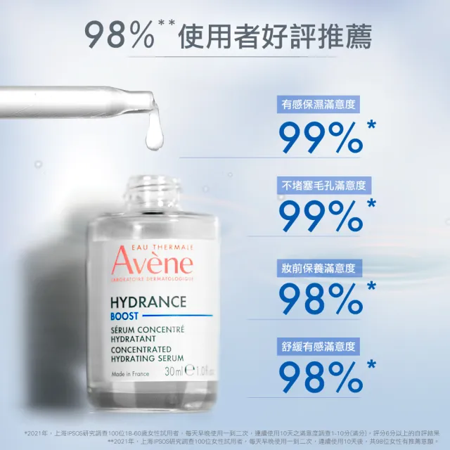 【Avene 雅漾】官方直營 瞬透保濕精萃30ml(活泉保濕精華升級版)