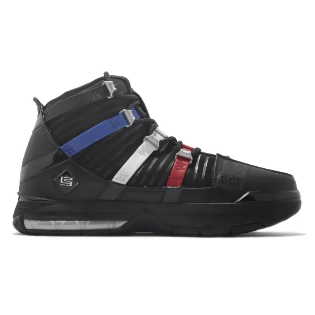 【NIKE 耐吉】籃球鞋 Zoom LeBron III QS 黑 紅 藍 男鞋 LBJ BBZ 理髮店 氣墊 碳板(DO9354-001)