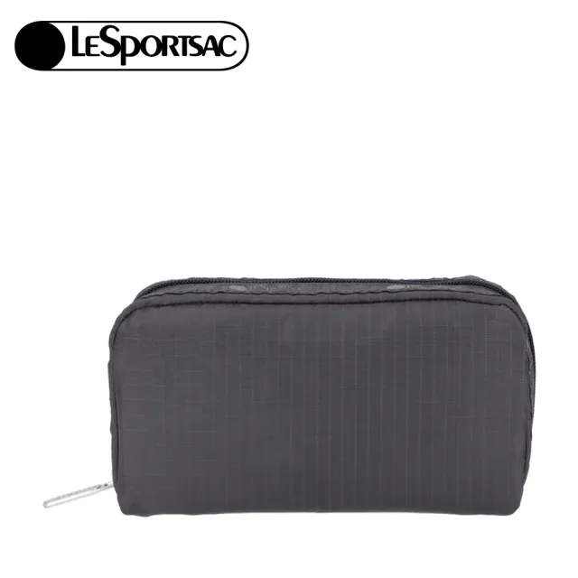 【Lesportsac】Rectangular Cosmetic 長形化妝包 收納包 送禮 禮物 推薦 女包(夜幕灰)