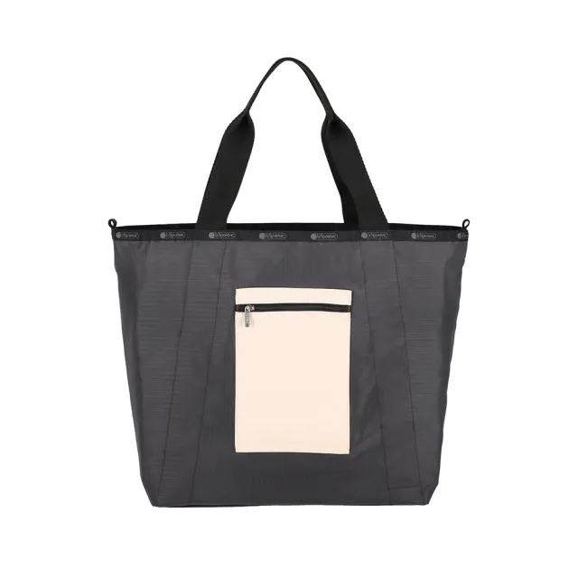 【Lesportsac】中型雙面托特包 手提包 送禮 禮物 推薦 女包(米白色)