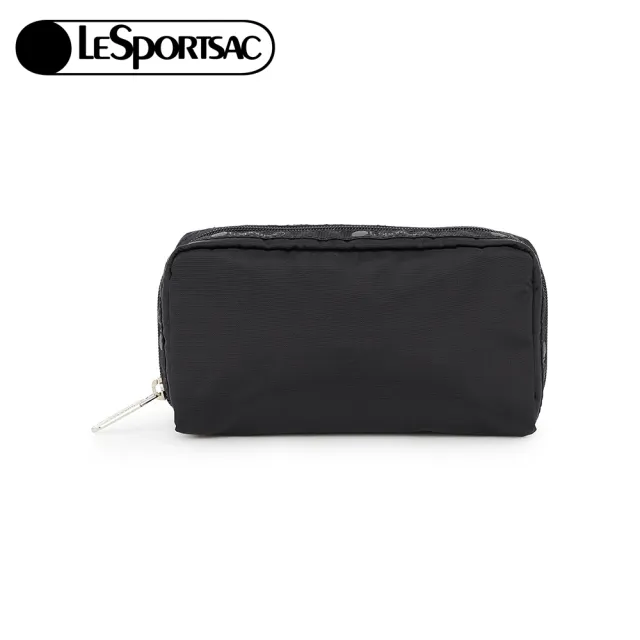 【Lesportsac】Rectangular Cosmetic 長形化妝包 收納包 送禮 禮物 推薦 女包(永恆黑)