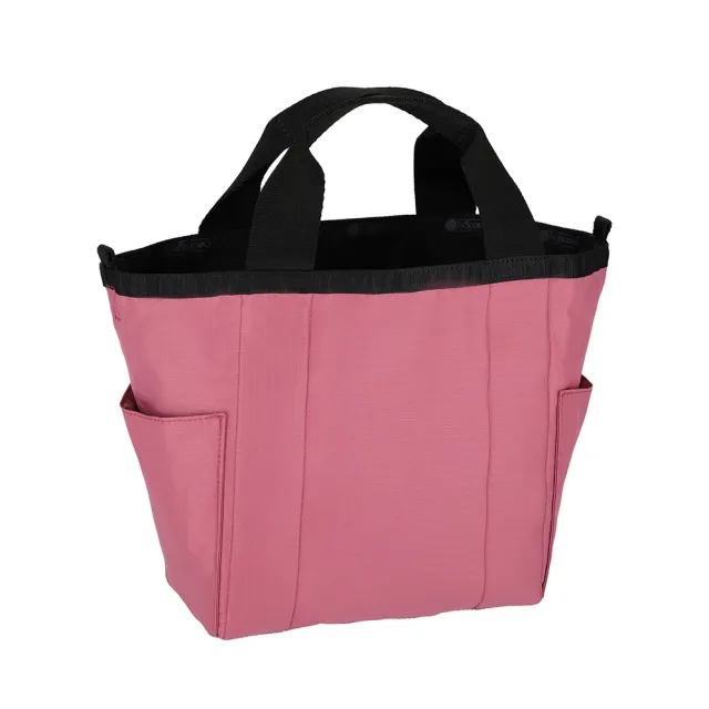 【Lesportsac】小型雙面托特包 手提包 便當袋 送禮 禮物 推薦 女包(桃紅色)