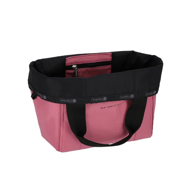 【Lesportsac】小型雙面托特包 手提包 便當袋 送禮 禮物 推薦 女包(桃紅色)