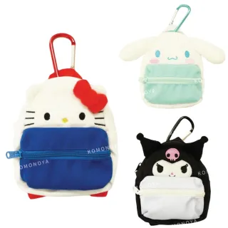 【小禮堂】雙11 Sanrio 三麗鷗 扣環小物收納包 後背包款 Kitty 酷洛米 大耳狗(平輸品)