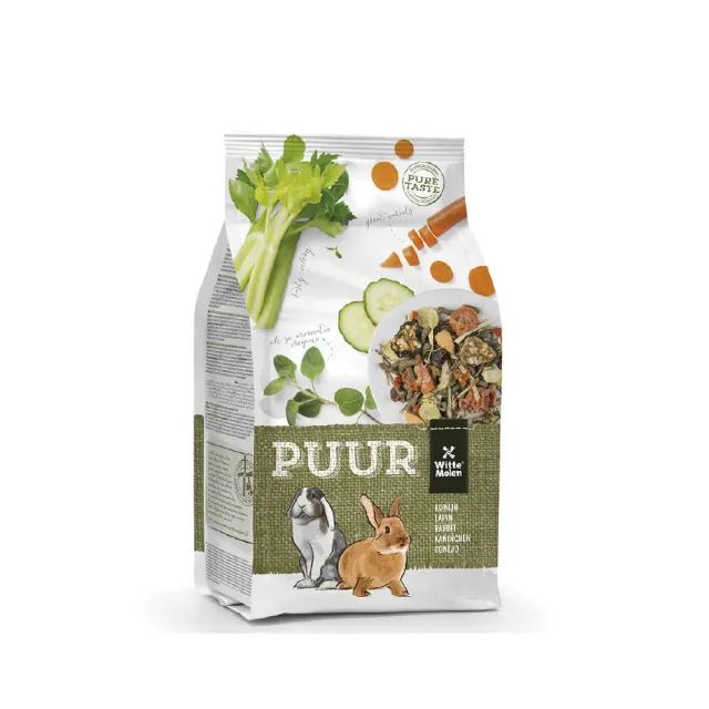 【Whitte Molen 荷蘭偉特】PUUR 純天然成兔飼料 2kg(成兔飼料、幼兔飼料、兔子主食、兔子飼料、幼兔)