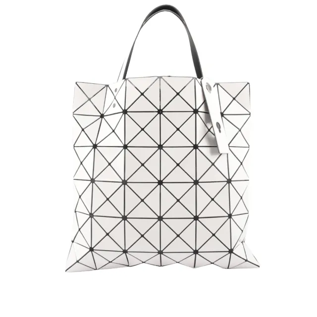 【ISSEY MIYAKE 三宅一生】BAO BAO LUCENT 6X6 亮面手提包(白色)