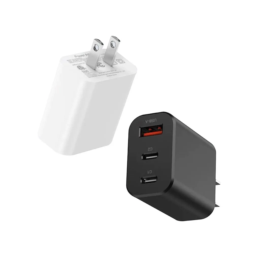 【CITY BOSS】33W快速充電頭 PD充電頭 2Type-C+USB三孔插頭 1A2C(兩入組)