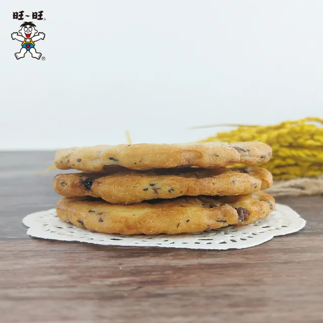 【旺旺】黑豆米果 160g x10包(健康養生米果 全素)