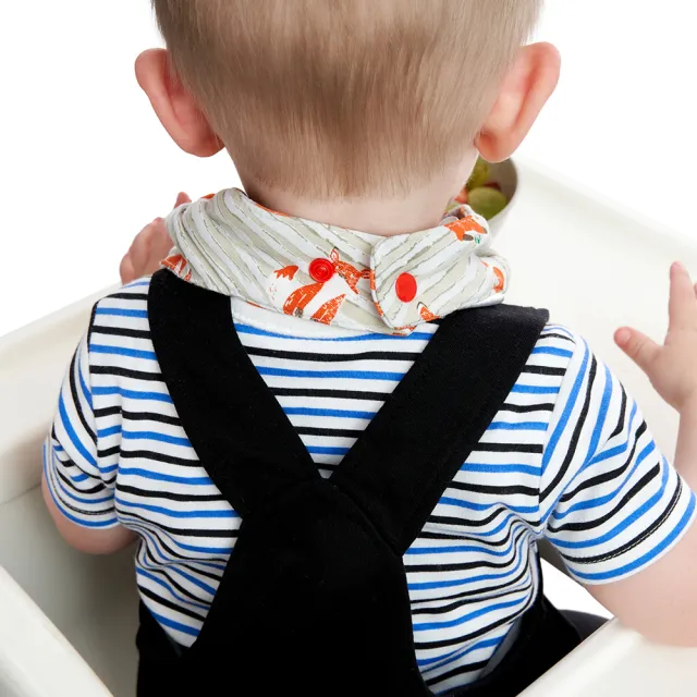 【英國BiBADO】雙層竹纖維口水巾圍兜 嬰兒 三角圍兜(多款可選)