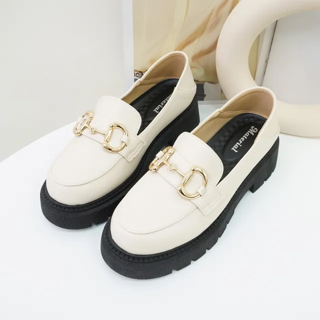 【MATERIAL 瑪特麗歐】女鞋 樂福鞋 MIT簡約銜釦厚底樂福鞋 T53013(樂福鞋)