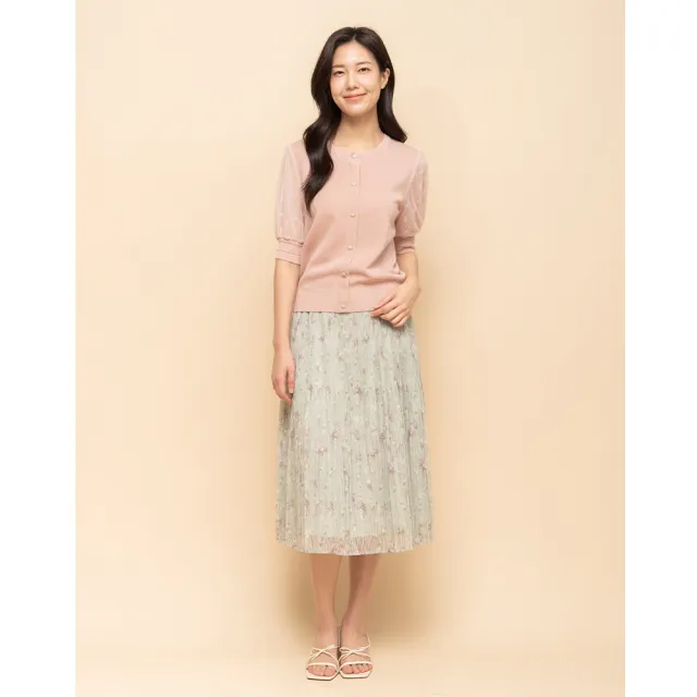【perng yuh 芃諭名品】清新粼粼 碎花 百褶裙(2025 SS Collection|4A春夏新品上市)