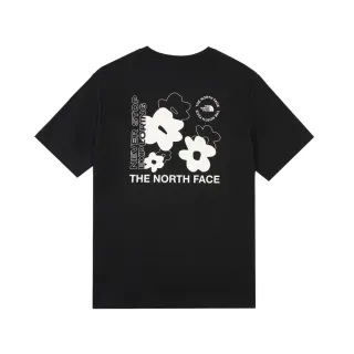 【The North Face 官方旗艦】北面男女款黑色趣味印花設計短袖T恤｜8EYBJK3