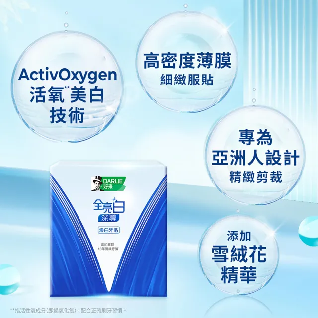【DARLIE 好來】全亮白深導煥白牙貼14入X2(溫和美白/低刺激)