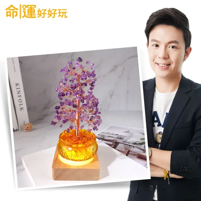 【命運好好玩】湯鎮瑋-紫晶招貴搖錢樹燈(其他規格)