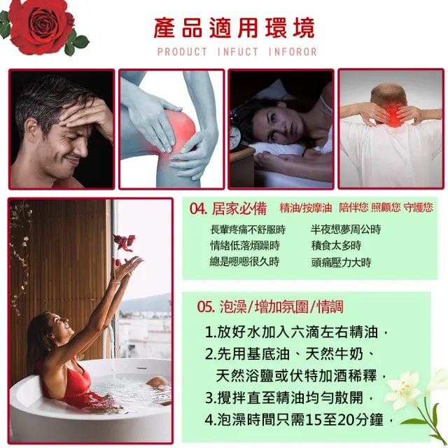 【Body Temple】頂級複方精油泡澡&按摩油-美胸纖體組合100mlx3(曲線重現彈力美胸浪漫玫瑰)