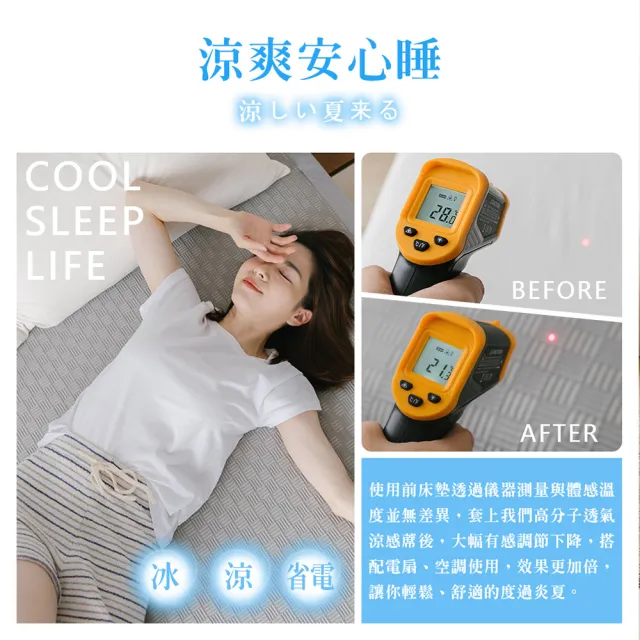 【Jindachi 金大器】6尺雙人加大 3D軟藤蓆床墊 冰分子雪派墊 床上墊冰絲涼感墊涼蓆床蓆透氣床墊涼席