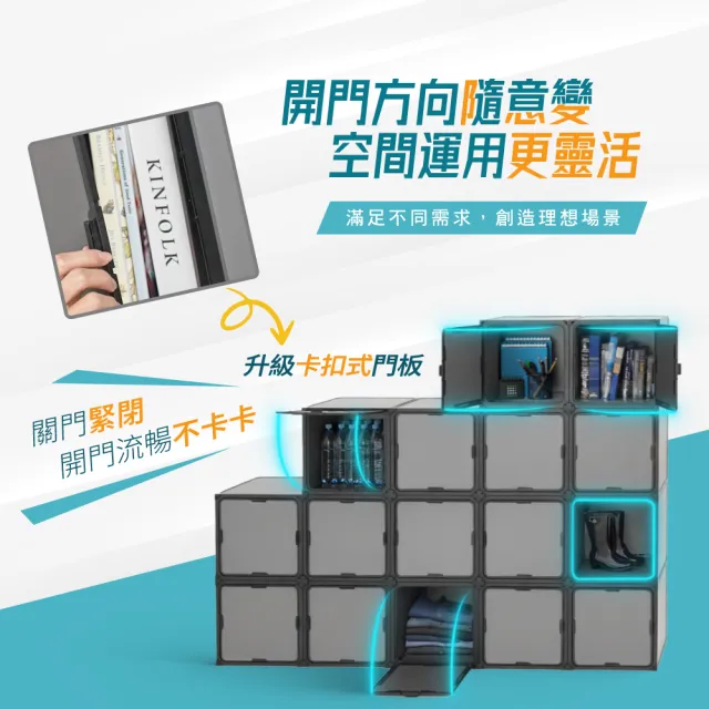 【FL 生活+】4入組▼第二代超耐重快裝式系統組合收納櫃 無限延伸 SGS檢驗 歐盟E0級板材(組合櫃 電視櫃)