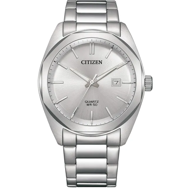 【CITIZEN 星辰】限量 紳士日期手錶-銀/41mm 母親節 禮物 男錶(BI5110-54A)