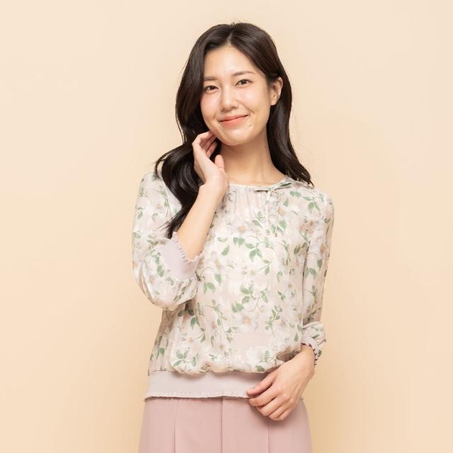 【perng yuh 芃諭名品】柔和春暖 印花 雪紡上衣(2025 SS Collection｜4A春夏新品上市)