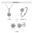 【CF鑽飾】莫桑鑽 經典單鑽 1克拉系列 禮物送禮(項鍊 戒指 耳環 項鏈 耳釘 生日)