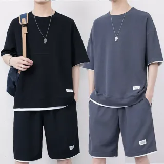 【Heart:W 新職人】★休閒寬鬆舒適華夫格套裝(女上衣/男上衣/套裝/上衣/下著)