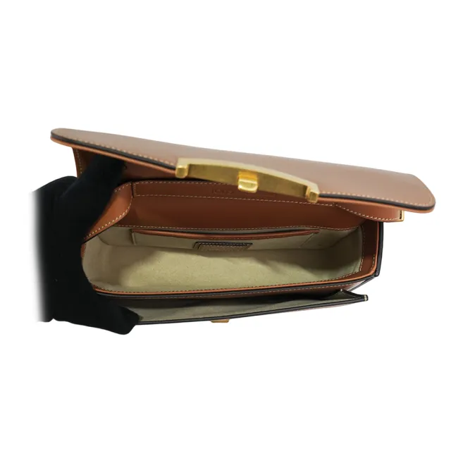 【TOD’S】T Timeless 光滑小牛皮翻蓋長型二用包(棕色)