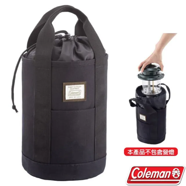 【Coleman】大開口_耐撞擊耐磨氣化燈具收納袋_可高山瓦斯罐.露營裝備袋(CM-37874 黑)