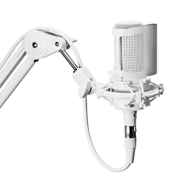 【audio-technica 鐵三角】AT2020 CWH White Party 麥克風套組 公司貨