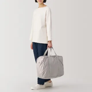 【MUJI 無印良品】可折疊撥水加工橫型波士頓包(共2色)