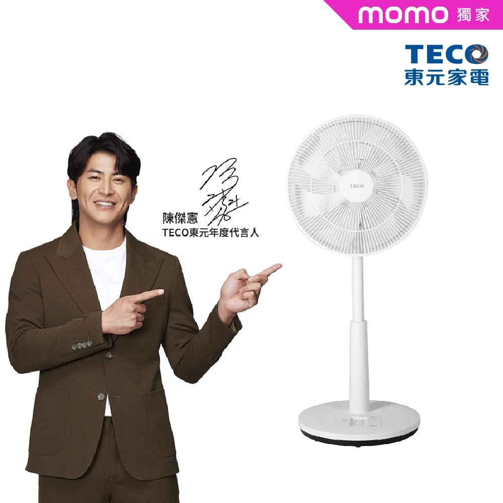 東元電風扇XA1469BRD TECO 東元日系風格14吋DC遙控擺頭立扇,XA1469BRD)