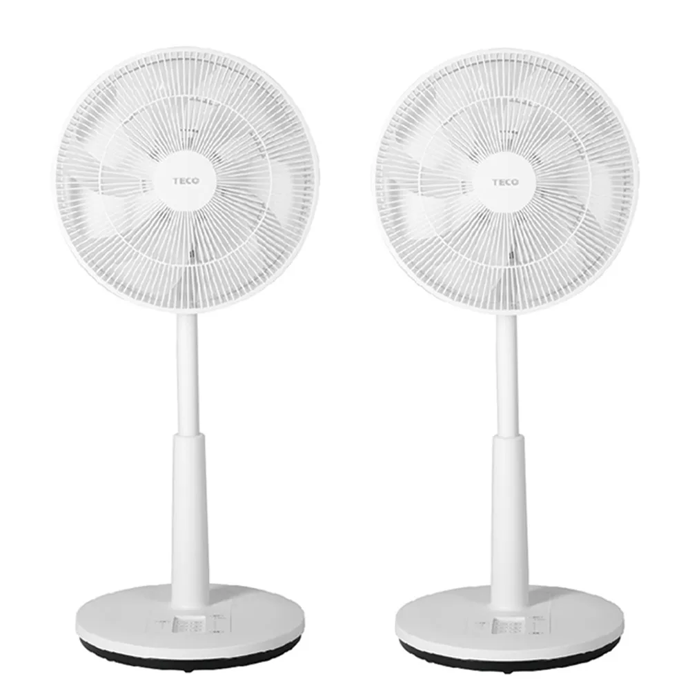【TECO 東元】日系風格16吋DC遙控擺頭立扇(XA1669BRD)雙入組