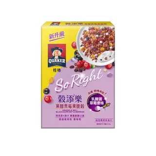 【QUAKER 桂格】穀添樂黑醋栗莓果脆穀300gx1盒(早餐麥片)