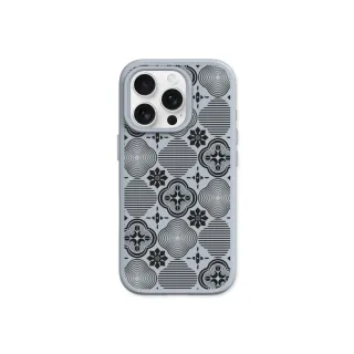 【RHINOSHIELD 犀牛盾】iPhone 16系列 SolidSuit MagSafe兼容 磁吸手機殼/壓花玻璃-黑色海棠(老屋顏)