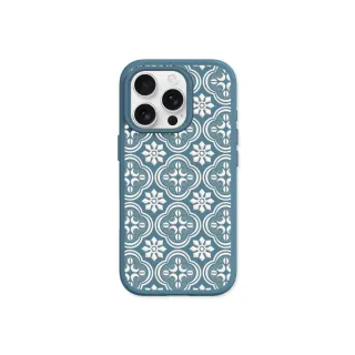 【RHINOSHIELD 犀牛盾】iPhone 16系列 SolidSuit背蓋手機殼/壓花玻璃-白色海棠(老屋顏)