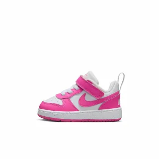 【NIKE 耐吉】COURT BOROUGH LOW RECRAFT TD 小童 童鞋 運動鞋 桃紅白(DV5458123)