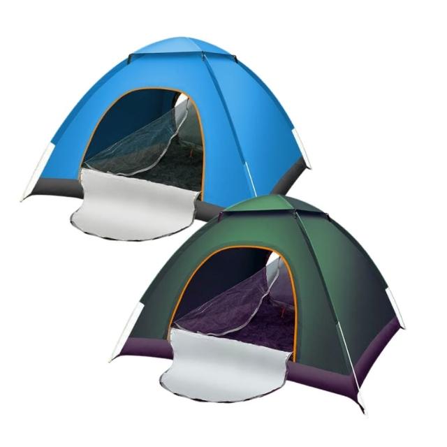 【Petvibe】全自動速開雙門2-3人拋帳1入(速開帳篷/秒開帳/沙灘帳篷/自動帳篷/速開帳篷/野餐帳篷/簡易帳)